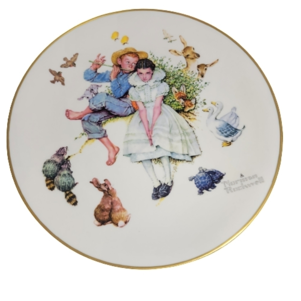 GORHAM FINE CHINA NORMAN ROCKWELL LIMITED EDITION 1973 Sweet song so young